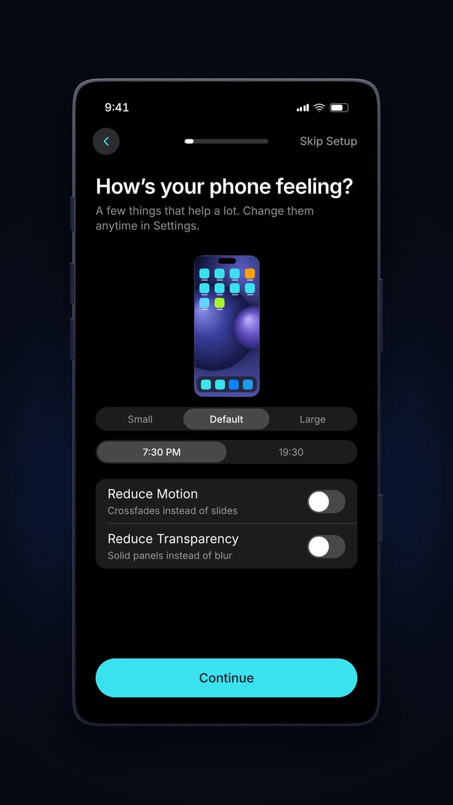 Comfort Settings